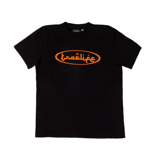 Traplife Black T-shirt Orange Logo