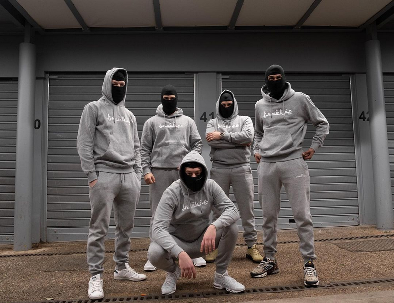 Traplife Gray Hoodie - White Logo