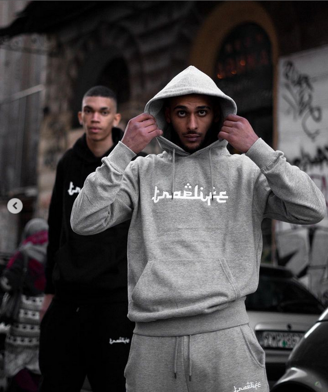 Traplife Gray Hoodie - White Logo