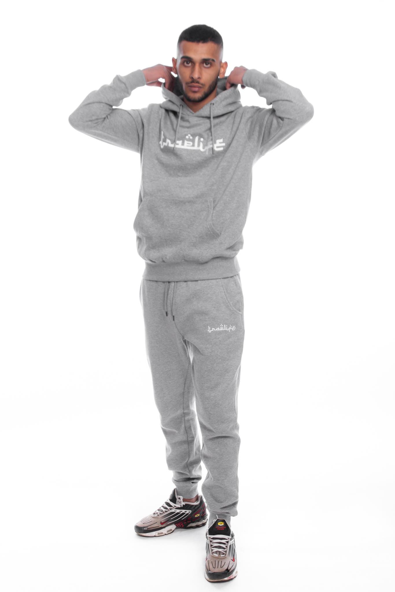 Traplife Gray Pants - White Logo