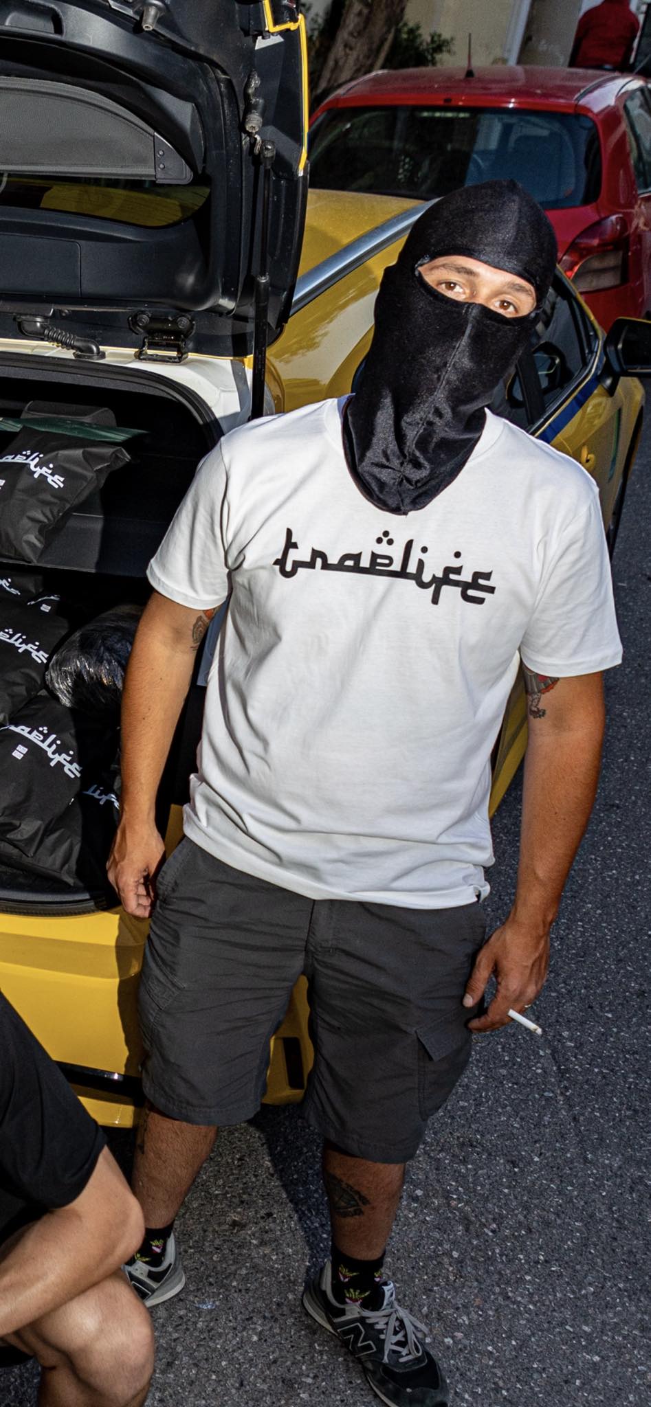 Traplife White T-shirts - Black Logo