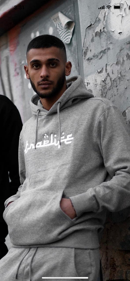 Traplife Gray Hoodie - White Logo