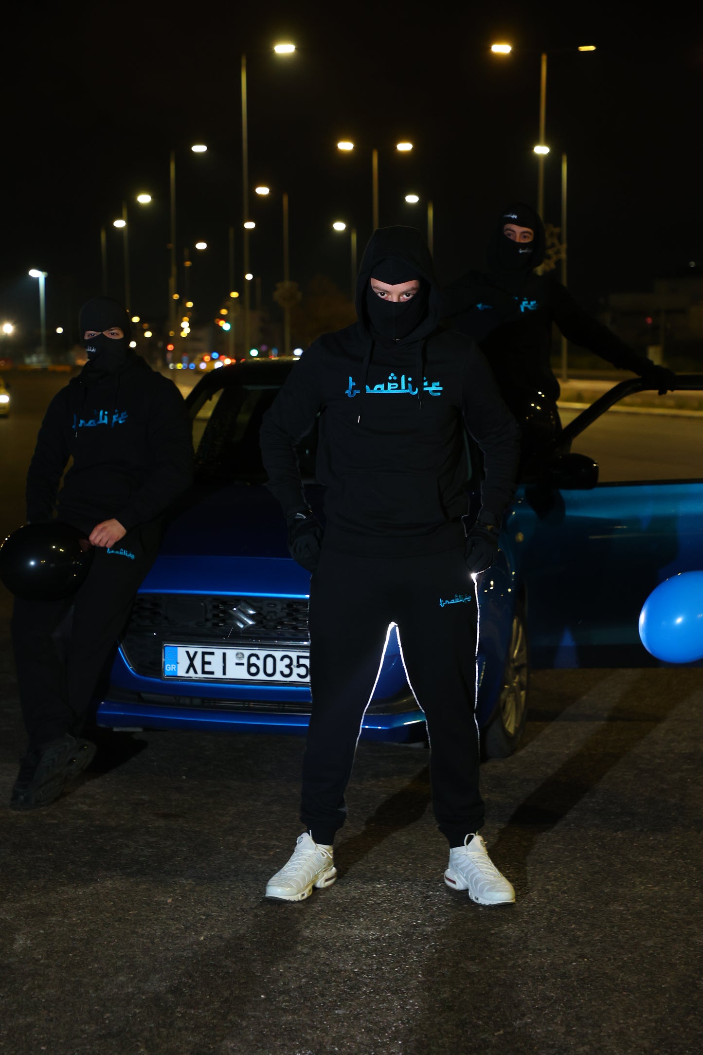 Traplife Black Set-Blue Ice Logo